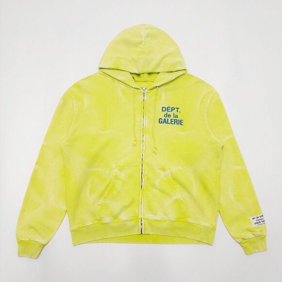 Gallery Dept.Dépt.De La Galerie Lime Green Zip-Up Hoodie